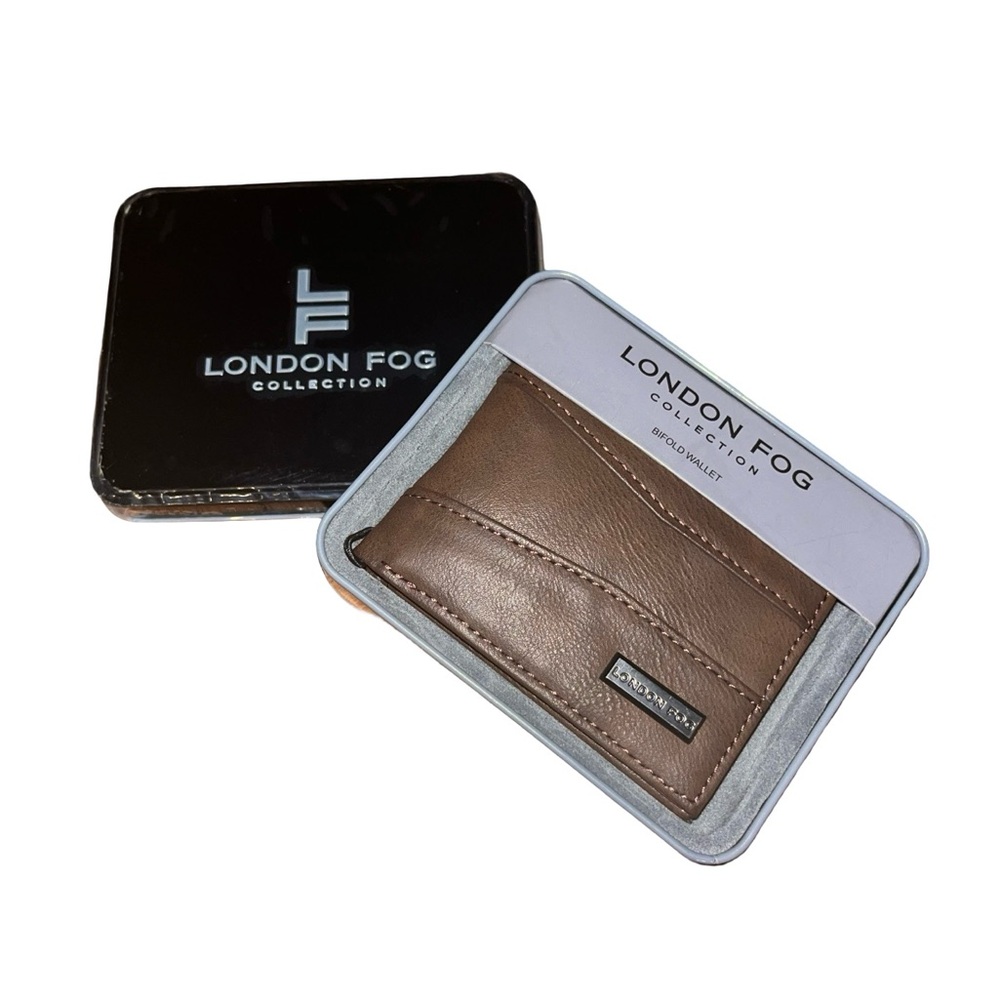 London Fog Tan Leather Card Holder